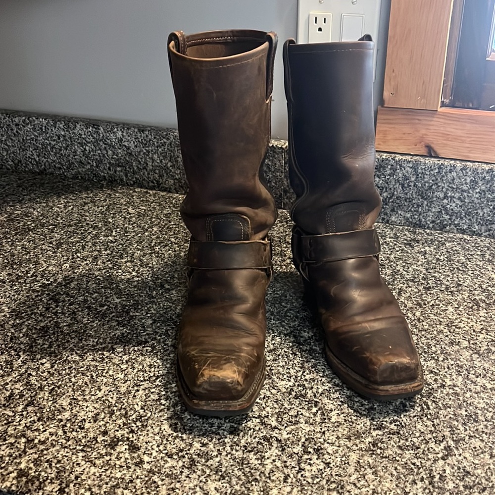 Frye Distressed Boot Harness